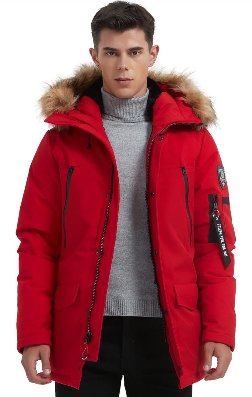 Men’s Warm Winter Duck Down Parka Jacket