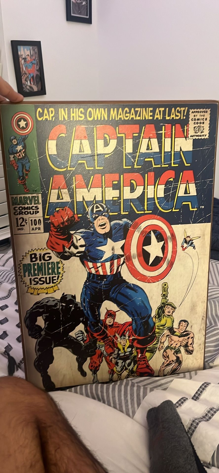 Wooden Captain America Wall Art