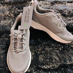 Athletic Works gray sneakers size 3 in guys. Brand new with tags.