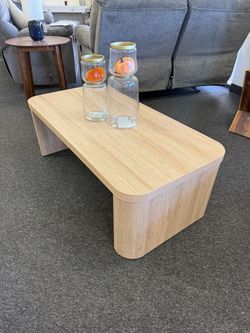 Modern Light Oak Coffee Table
