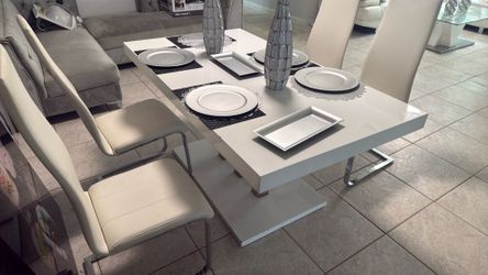 Dining room table and chairs