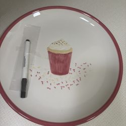 Confetti Cakes celebration plate with dry erase marker