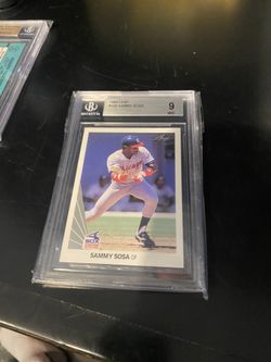 Mlb Legend Sammy Sosa Hof Baseball Rookie Beckett Graded 9