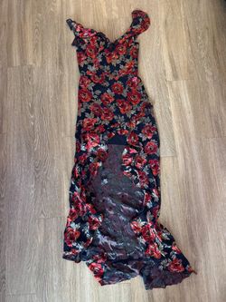 Amanda Uprichard Floral Maxi Dress with Ruffle Detail