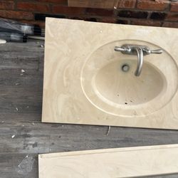 Transolid Cultured Marble 38 inch X 22 inch top vanity 