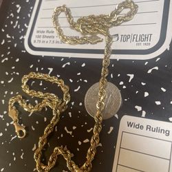 10k Solid Rope Chain 