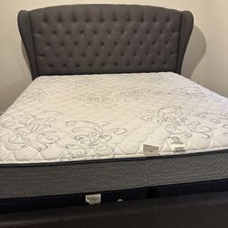 King Bed Frame With Mattress And Box Spring 