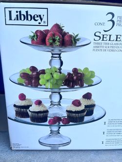 3 Tier Glass Serving Dish