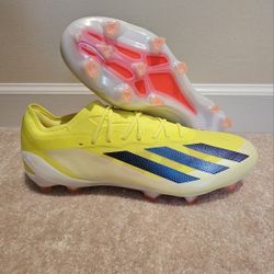 Adidas X Crazyfast Elite FG Men's 9.5 / Women's 10.5 Neon White ie2376 NWOB
