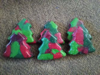 6pc Christmas Tree Crayons
