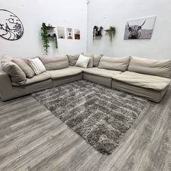 Cream Cloud Sectional Couch - Free Delivery 
