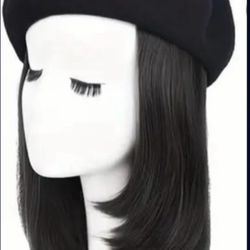 Beret With Attached Wig