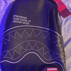 Black Sprayground Shark Central Backpack 
