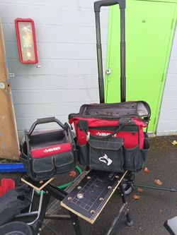Husky Tool Bag Set with Rolling Bag