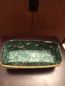 Vintage Longaberger - Cracker Basket w/liner ( 1999)- $20