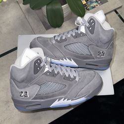 Jordan 5 wolf grey size 9