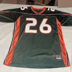 Sean Taylor Authentic Jersey Miami Hurricanes Mens Large Green Clean Vintage