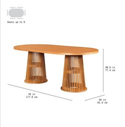 Beautiful by Drew Oval Dining Table, Warm Honey, New In Box Heavy