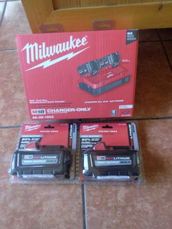 Milwaukee  batteries  & Charger