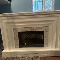 TV stand with fireplace