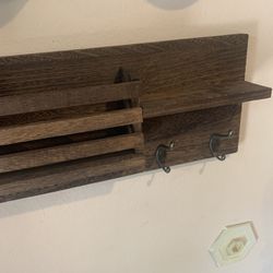 Small coat/hat rack with box and shelf