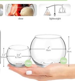 24 Pack Glass Bubble Vases,Small flower bud vases