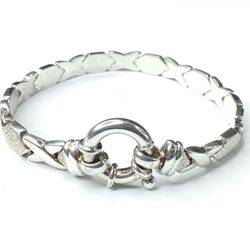 Milor Italian Sterling Silver Classy Link Bracelet 