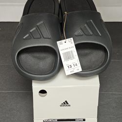 Adidas Adicane Slides Carbon Core Black Size 13 Mens

Great for outdoor/shower/house slippers. Very comfy. 