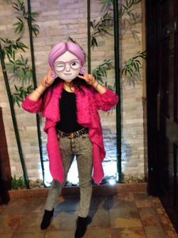 Cozy Hot Pink Shag Loop Knit Cardigan - Oversized Draped Waterfall Sweater Jacket (Size M)
