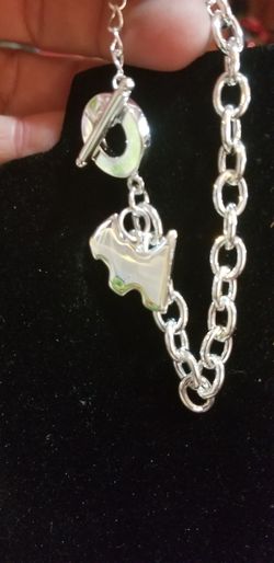 Sterling silver charm bracelet dog