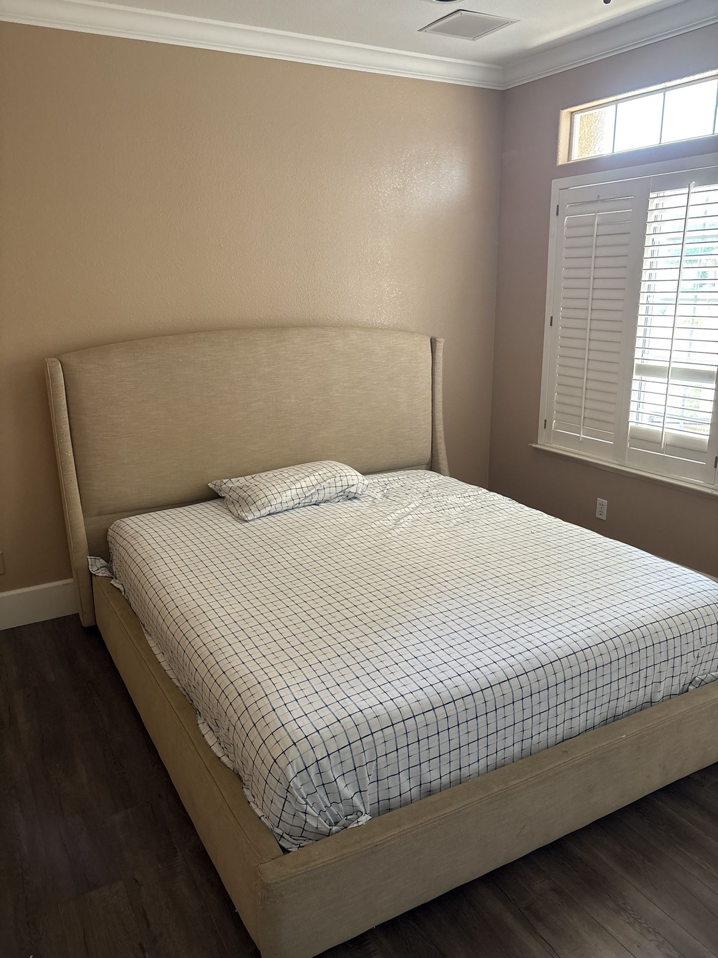 Cal King  bed with mattress and base