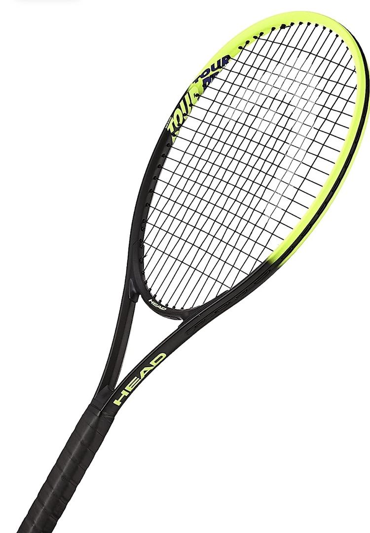 New - HEAD Tour Pro Tennis Racket - Pre-Strung Head Light Balance 27 Inch Racquet - 4 3/8 In Grip, Yellow