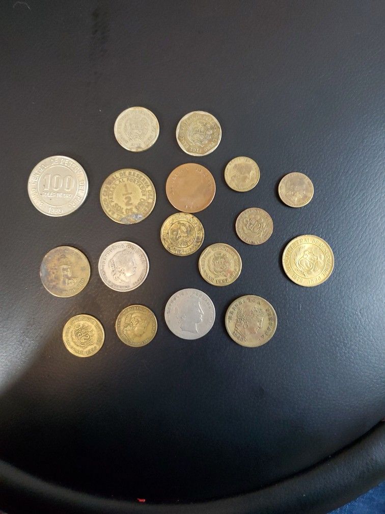 Peru Coins Monedas Antiguas Vintage