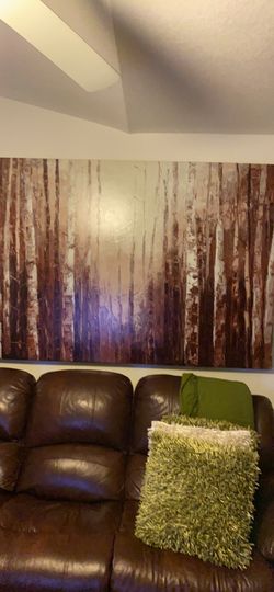 Cuadro de madera y stan de palos de bamboo