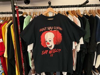 IT The Movie Warner Bros Pennywise Graphic T-Shirt Black Size XL