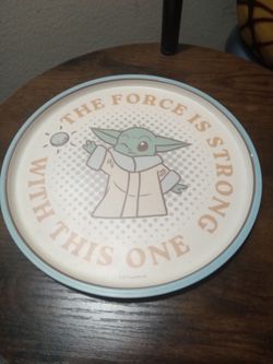 Star Wars Grogu 'The Force Is Strong' Round Plate