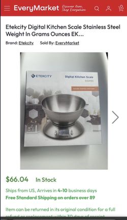 Digital Kitchen Food Scale Mixing Bowl 2.15| L... EK4150 Max. 5kg/11lb d= 1g/0.1oz
