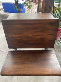 Wooden and Metal Small Bench