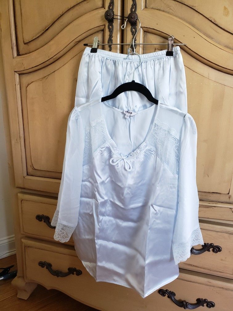 2 Sets Of New August Moon Silk Pajama Sets