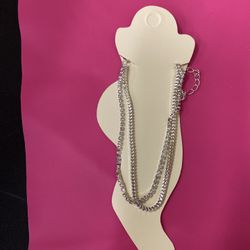 Silver Double Anklet 