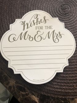 Wedding best wishes note pad