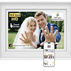NexFoto 3K Digital Picture Frame 13.5 inch Touchscreen