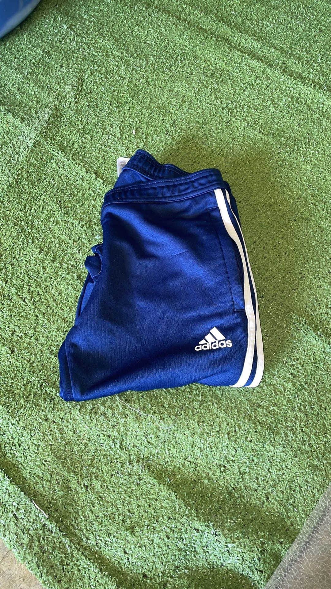Classic Adidas track pants with zipper on pockets. Blue/white climaxcool size XS (4-6) 2019 edition 