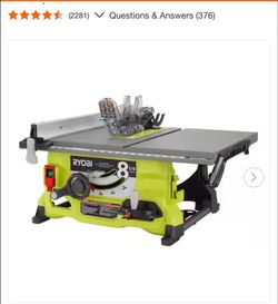Ryobi 13 Amp 8-1/4 in. Compact Portable Corded Jobsite Table Saw (No Stand) new $110