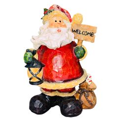 Wooden Santa Hand Crafted Hand Painted 