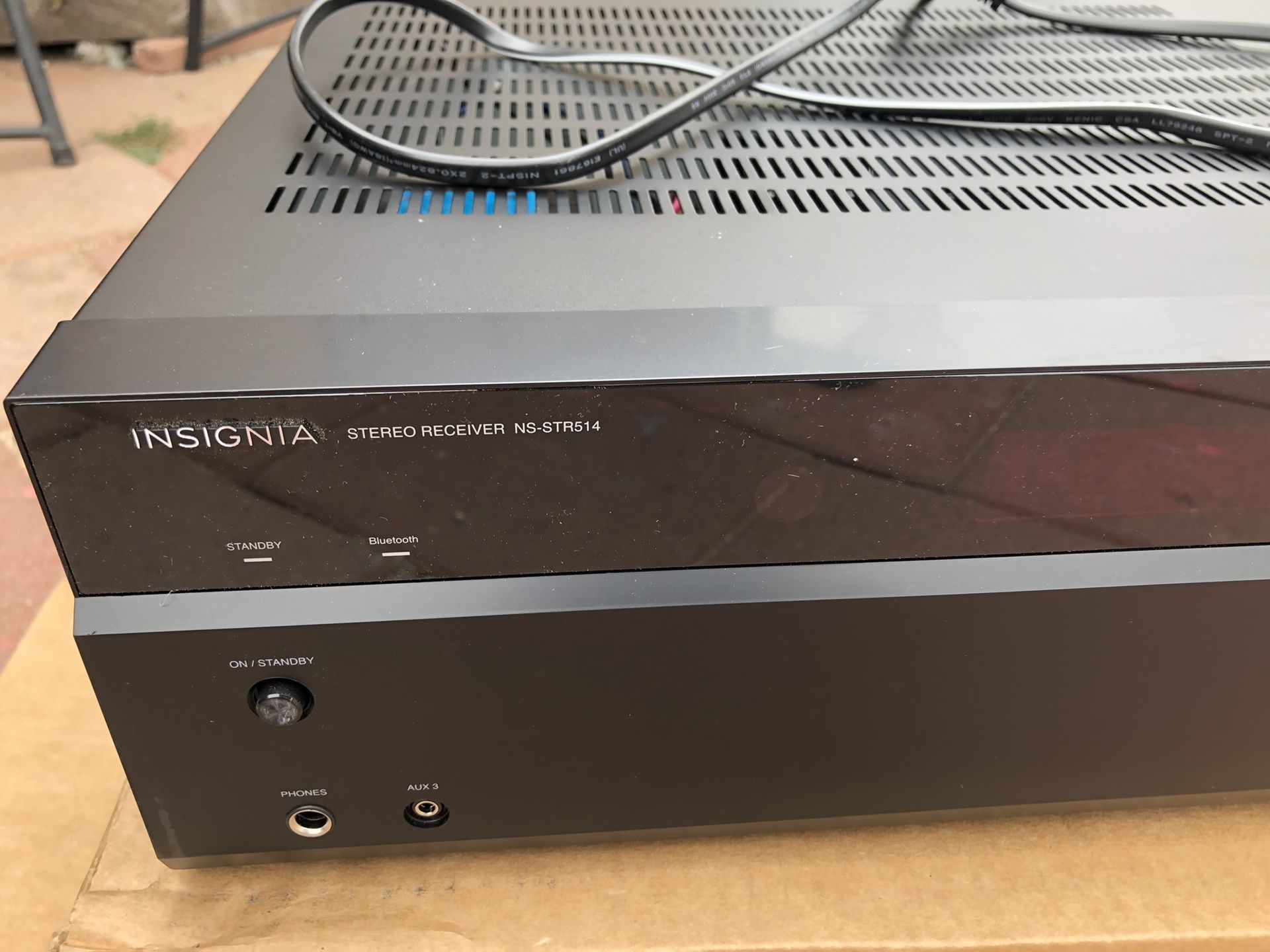 Insignia NS STR514 2 Channel 200 Watt Receiver Bluetooth Stereo Tested