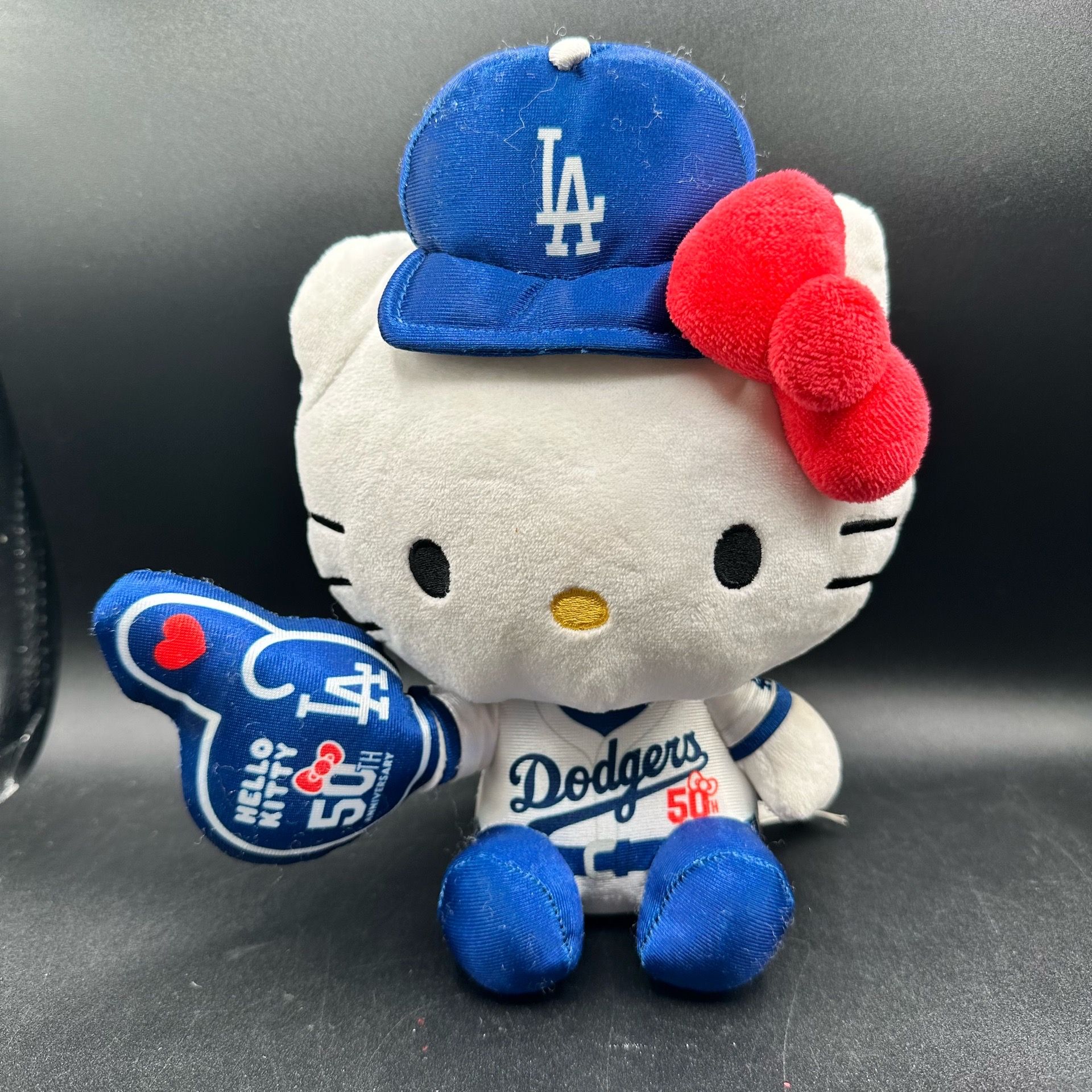 Hello Kitty Los Angeles Dodgers 50th Anniversary Plush Figure MLB Baseball