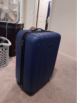 Blue suitcase .