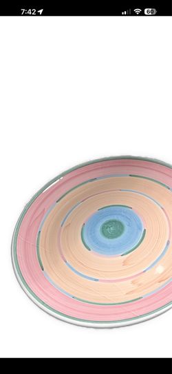 Italian CALECA Colorful Hand painted Ceramic Large Platter made in SICILY