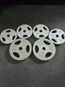 4x 5lb 2x 10lb Standard 1inch Grip Plate Weight Plates (40lb)-